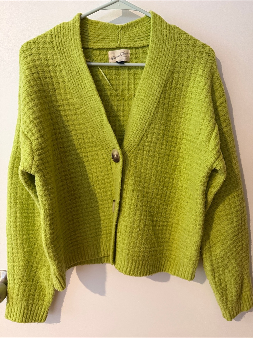 Universal Thread Cozy V-Neck Green Cardigan Sweater